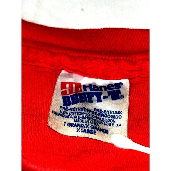 Vintage Unisex Hanes Beefy -T, Red Coca-Cola Texas Real Thing T-Shirt XL - Picture 4 of 6